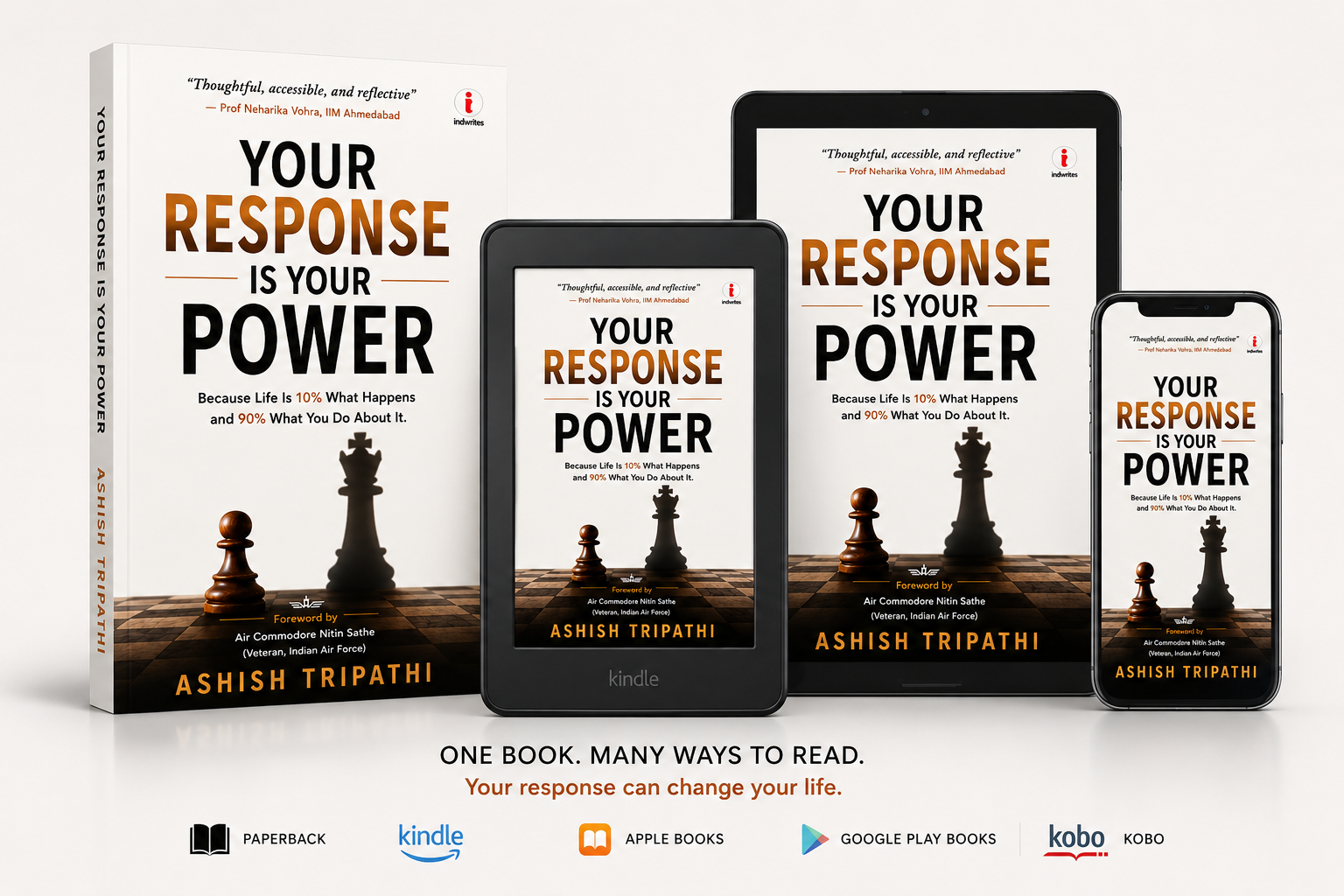 Your Response Is Your Power — available in paperback, Kindle, Apple Books, Google Play and Kobo